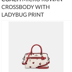 Coach Cream and Red Ladybug Handbag